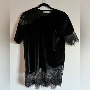 ASOS Velvet and Lace Top